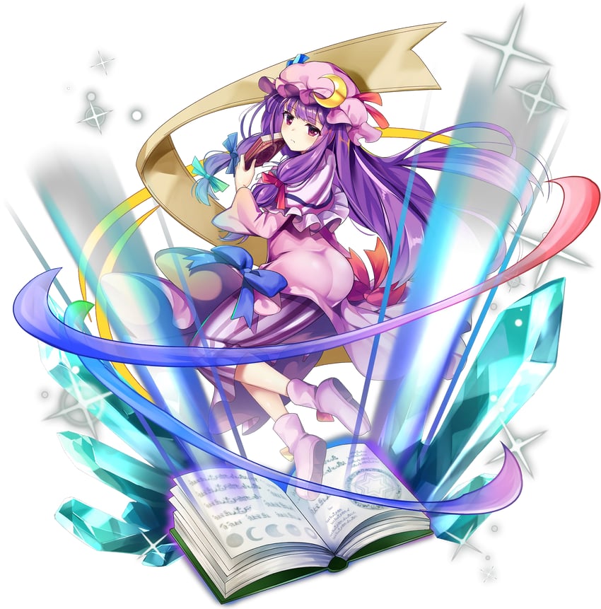 patchouli knowledge (touhou and 1 more) drawn by rotte_(1109)