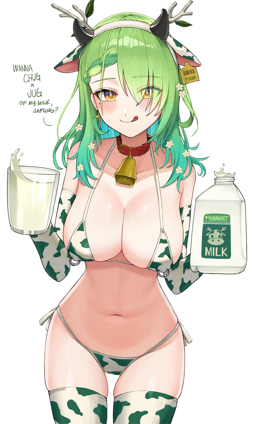 ceres fauna (hololive and 1 more) drawn by migokami