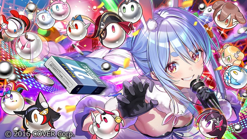 houshou marine, usada pekora, mori calliope, ookami mio, inugami korone, and 11 more (hololive and 1 more) drawn by hikosan