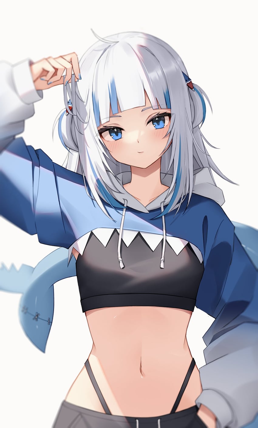 gawr gura (hololive and 1 more) drawn by thomas_8000