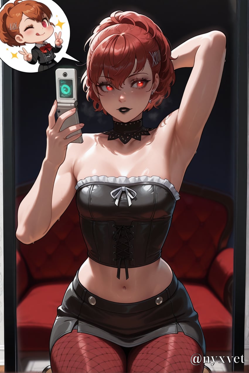 shiomi kotone (persona and 3 more) drawn by nyxvet