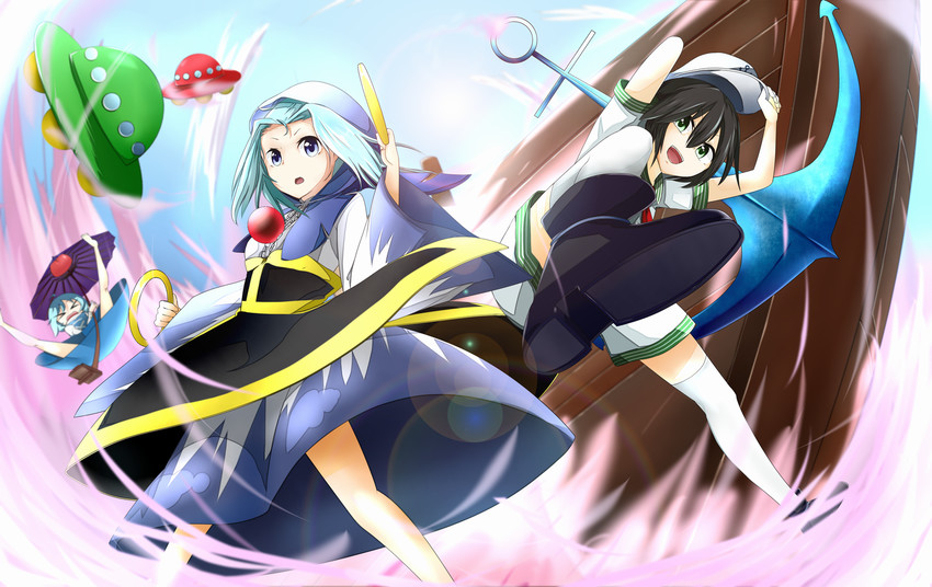 tatara kogasa, murasa minamitsu, and kumoi ichirin (touhou) drawn by kaisenpurin