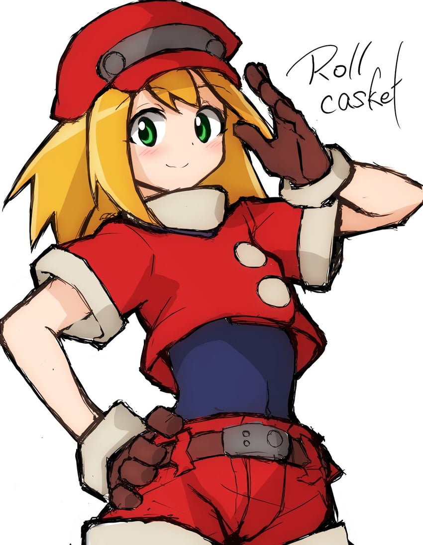 roll caskett (mega man and 1 more) drawn by shinmon_akika