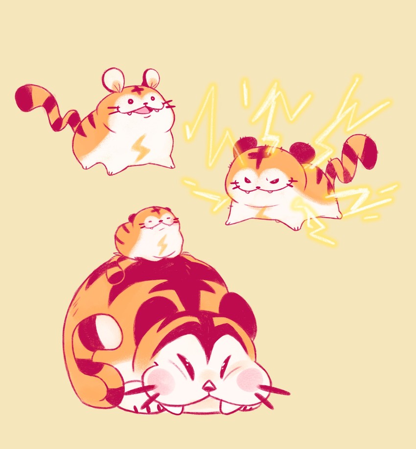 kotora and raitora (pokemon and 1 more) drawn by doodlelotl