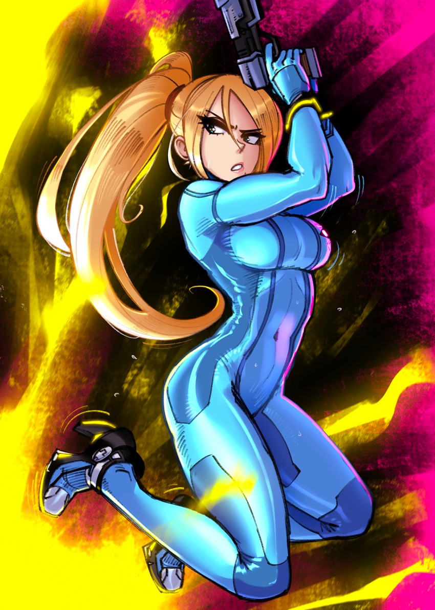 samus aran (super smash bros. and 1 more) drawn by gingrjoke
