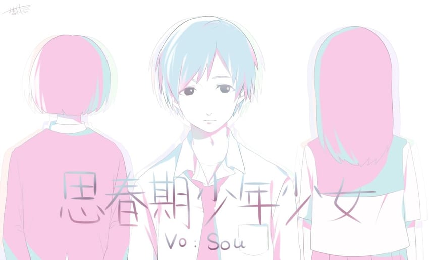 sou (indie utaite and 1 more) drawn by yun_(sawa-i)