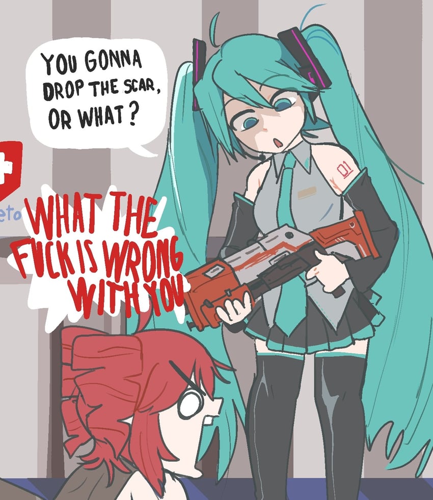 hatsune miku and kasane teto (vocaloid and 2 more) drawn by piroeoe