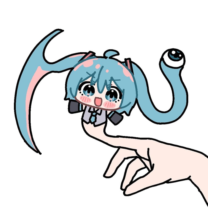 hatsune miku and migi (vocaloid and 1 more) drawn by yukkuri_yuduki