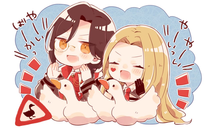 luis cammy and shellin burgundy (nijisanji) drawn by yuki_(yu_kix8)