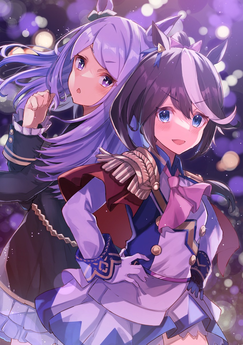 mejiro mcqueen and tokai teio (umamusume) drawn by haru_yu