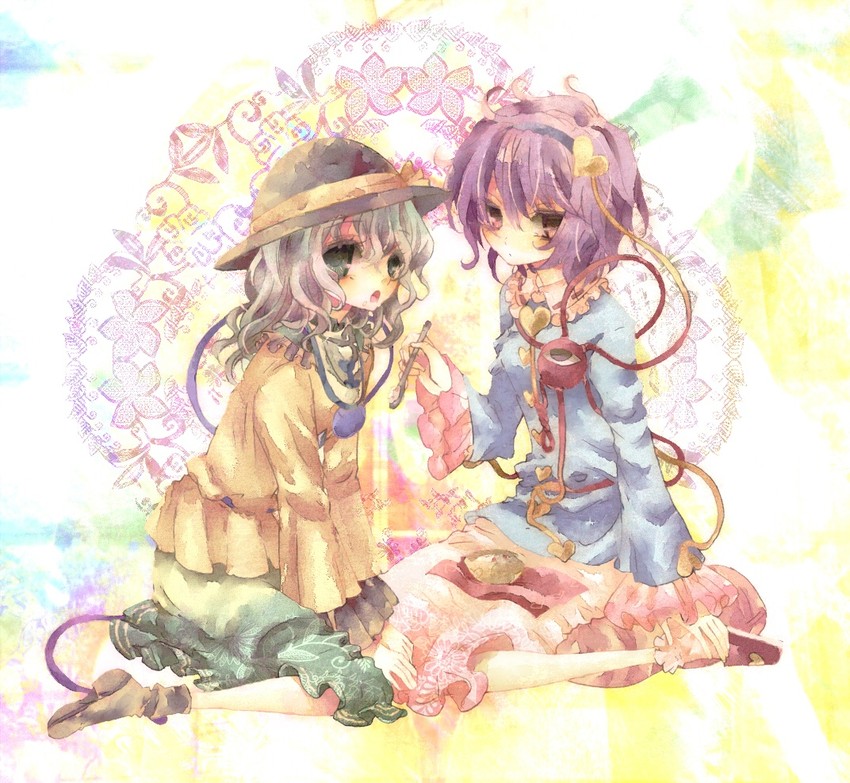 komeiji koishi and komeiji satori (touhou) drawn by hidari_(coletica)