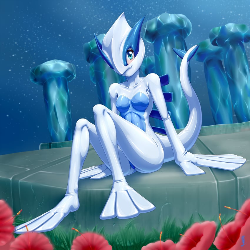 lugia and melody (pokemon and 1 more) drawn by aozame_takao