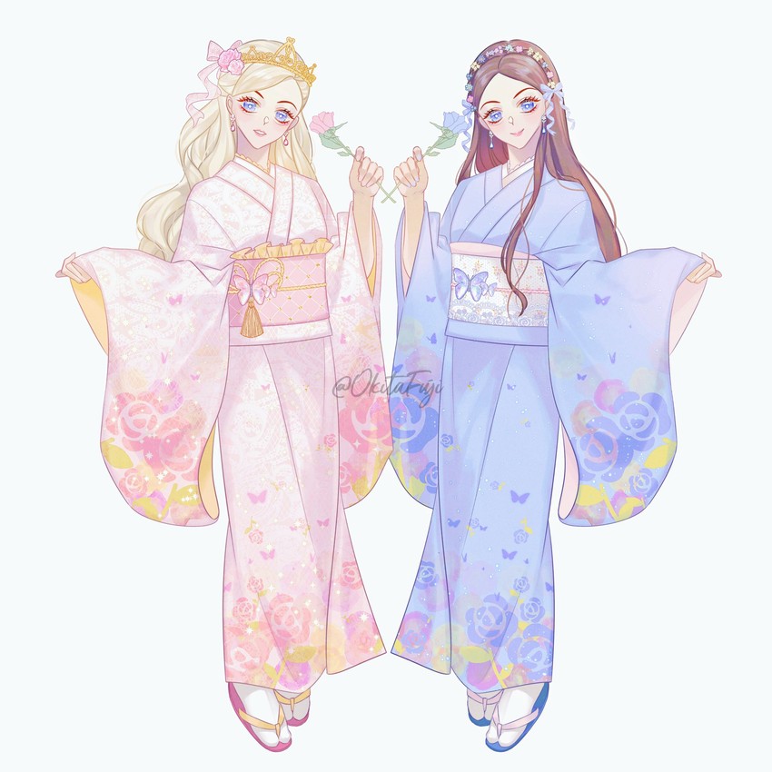 barbie, anneliese, and erika (barbie and 1 more) drawn by okitafuji