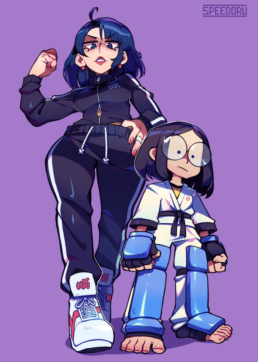 matsumoto nono and matsumoto gogo (punch punch forever!) drawn by speedoru