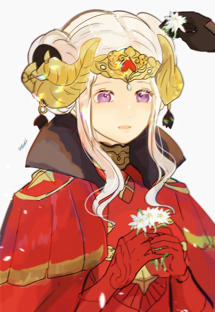 edelgard von hresvelg and male byleth (fire emblem and 1 more) drawn by sasaki_(dkenpisss)