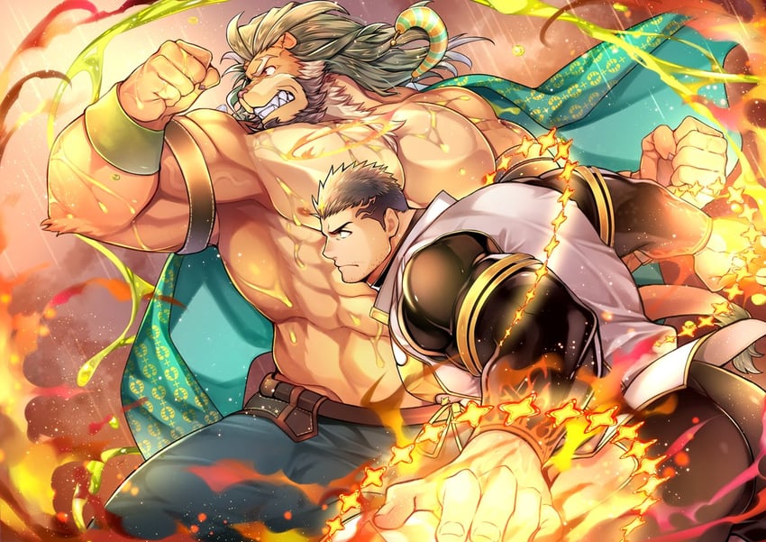 zabaniyya and arsalan (tokyo afterschool summoners) drawn by wafu_(youzora_samo18)