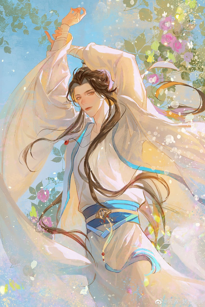 chu wanning (erha he ta de bai mao shizun) drawn by xu_liang