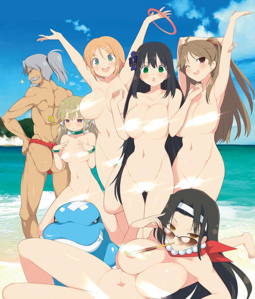 kafuru, hanabi, renka, ryouki, jasmine, and 2 more (senran kagura and 1 more) drawn by yaegashi_nan