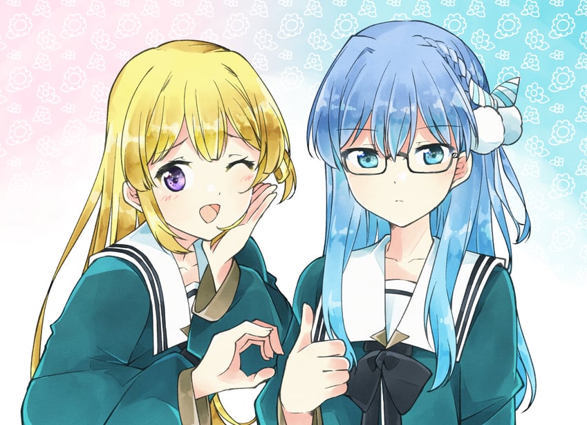 maruyama akane and fujima sakura (22/7) drawn by trefle_r