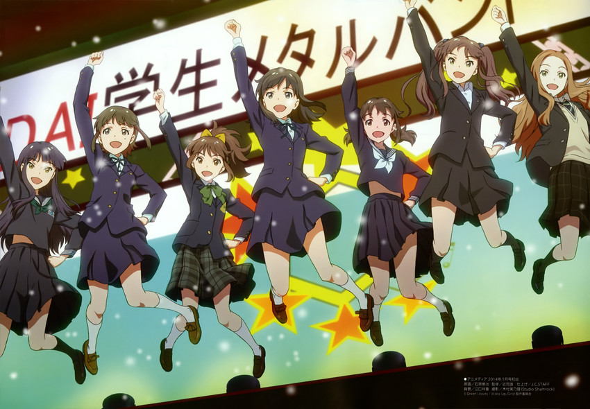 shimada mayu, okamoto miyu, hayashida airi, katayama minami, nanase yoshino, and 2 more (megami magazine and 2 more) drawn by ishihara_keiji