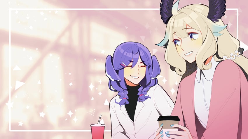 selen tatsuki and enna alouette (nijisanji and 1 more) drawn by nrnmarie