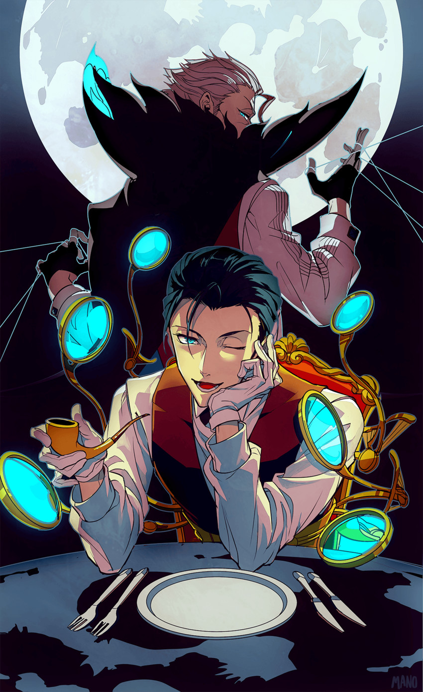 james moriarty and sherlock holmes (fate and 1 more) drawn by manomenou