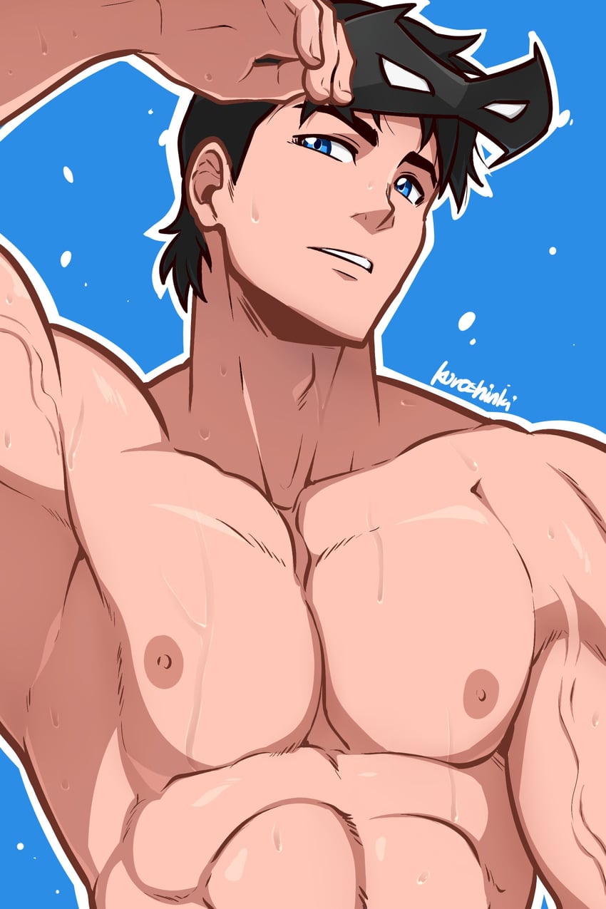 dick grayson and nightwing (dc comics and 2 more) drawn by kuroshinki