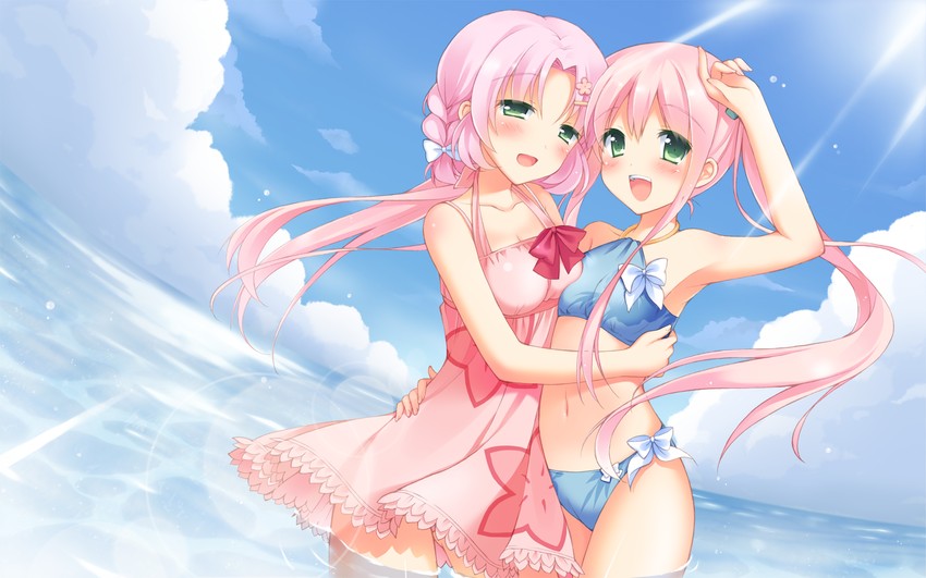 mizushima serika and mizushima kasumi (cafe sourire) drawn by pan_(mimi)