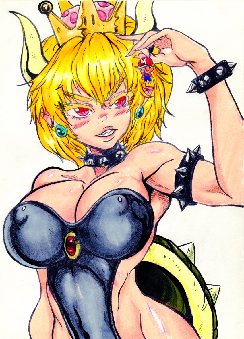 bowsette (mario and 1 more) drawn by inhabituels_estudios