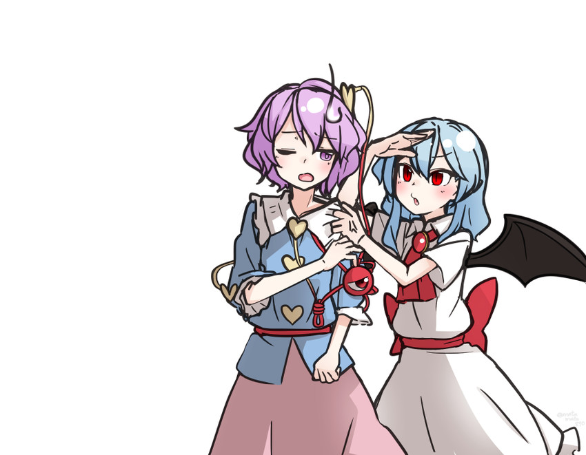 remilia scarlet and komeiji satori (touhou) drawn by kameyan