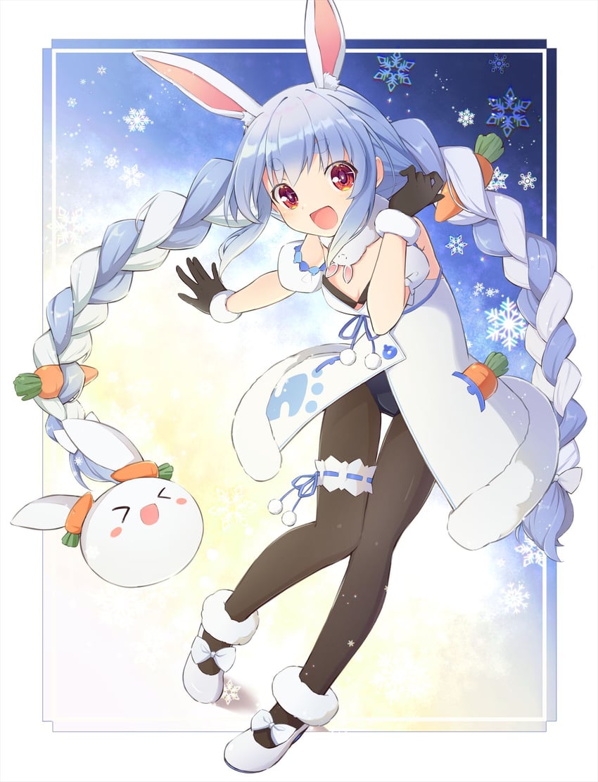 usada pekora, don-chan, and pekomon (hololive) drawn by aizawa_zawapo