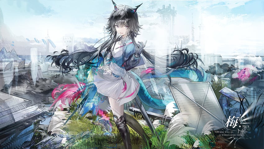 chen qianyu (arknights and 1 more) drawn by plumw