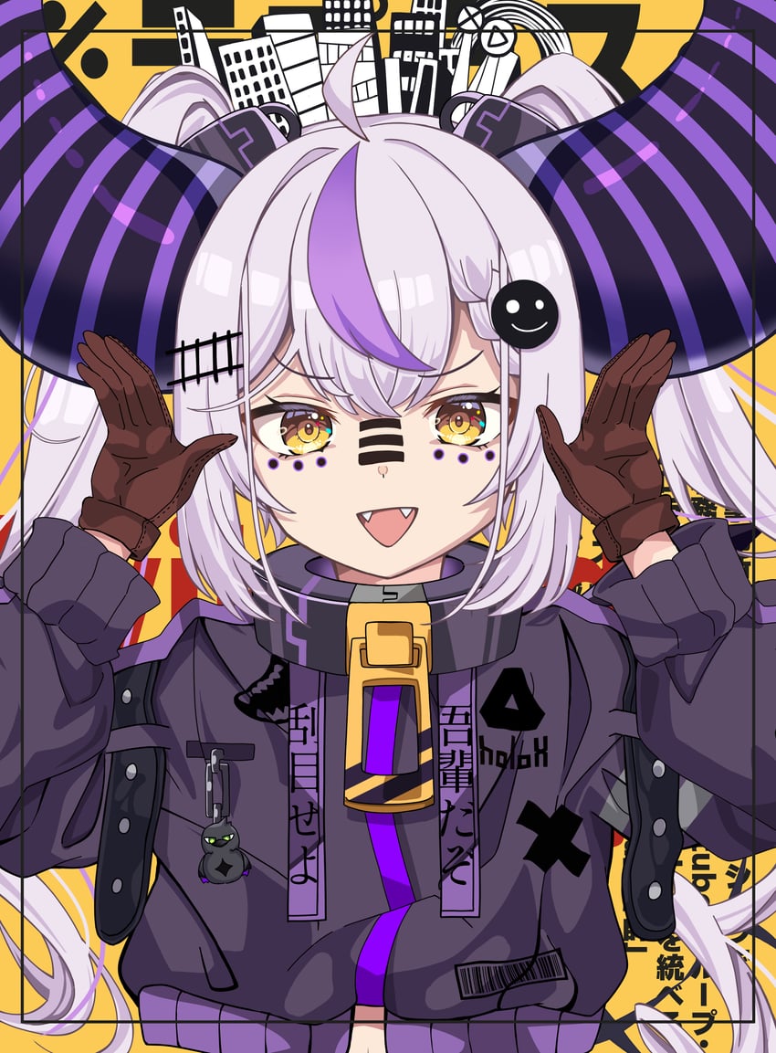 la+ darknesss and crow (hololive and 1 more) drawn by kyabetsu_ningen