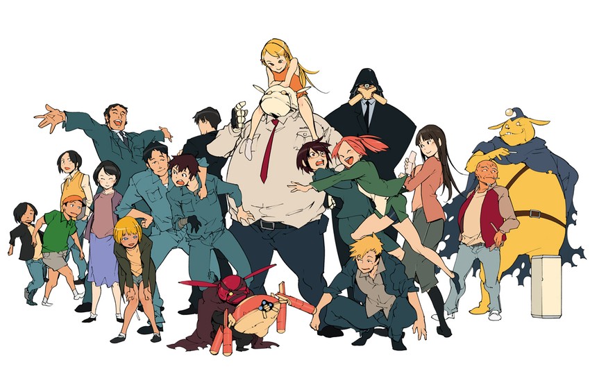 monju, kashiwagi mana, kamiya shino, yamagishi junpei, nanao hazuki, and 10 more (seigi keikan monju) drawn by miyashita_hiroki