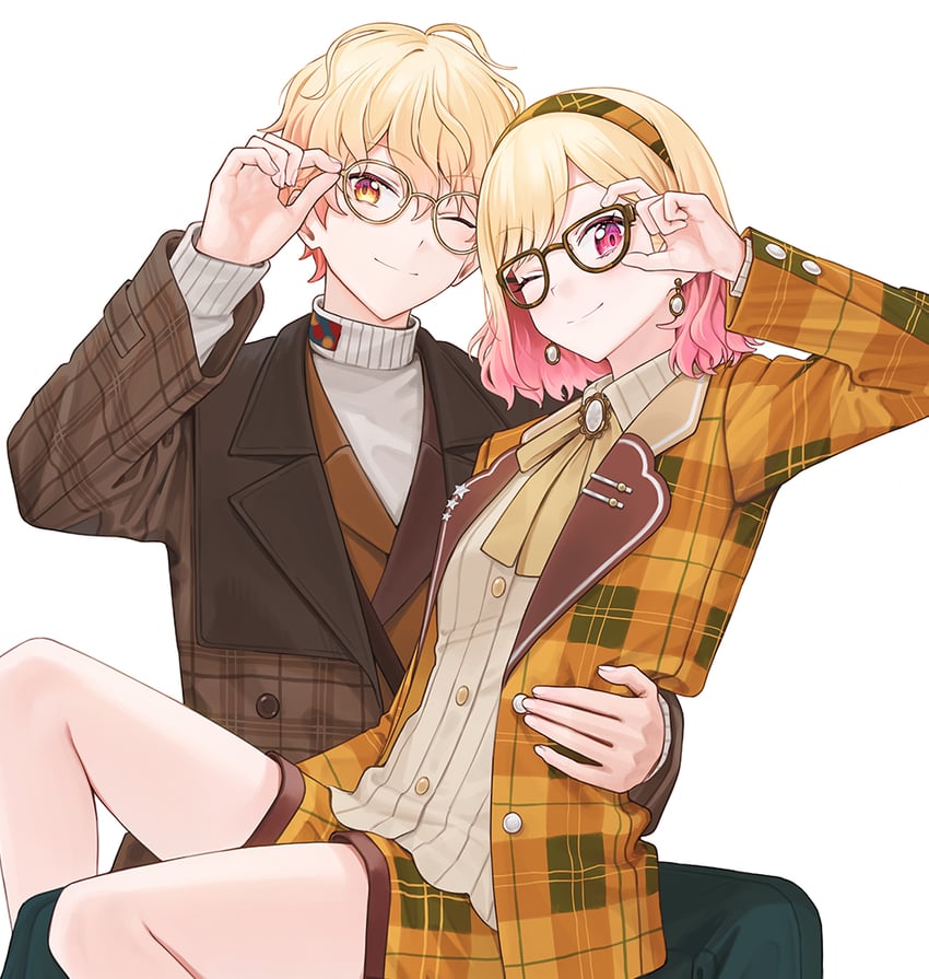 tenma tsukasa and tenma saki (project sekai and 1 more) drawn by 2_(tsvf3235)