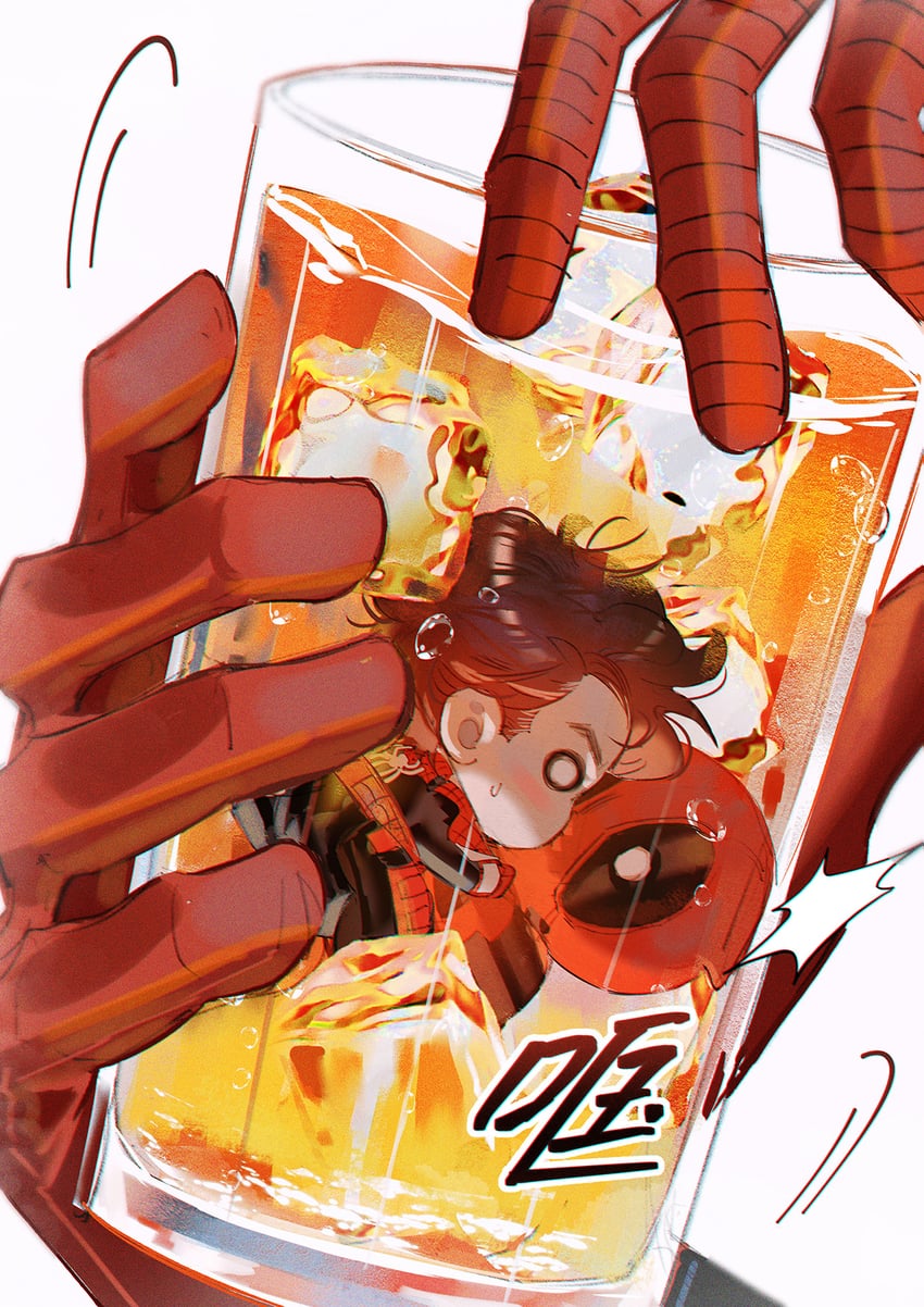 deadpool, spider-man, and peter parker (marvel and 2 more) drawn by danmo222