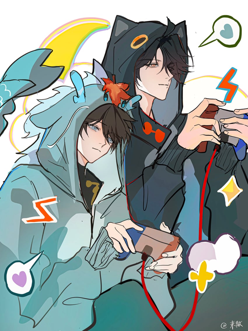 dan heng and blade (honkai and 1 more) drawn by mohsssss