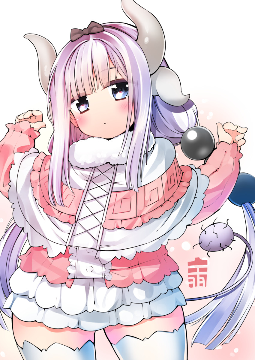 kanna kamui (kobayashi-san chi no maidragon) drawn by shirasagi_rokuwa