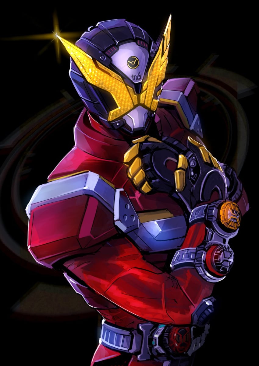 kamen rider geiz (kamen rider and 1 more) drawn by kameko_(turtle-pot)
