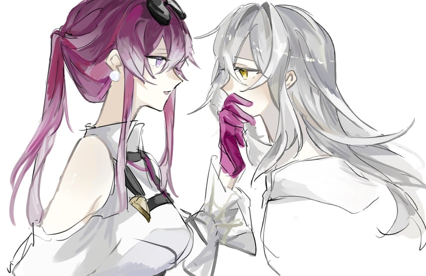 trailblazer, stelle, and kafka (honkai and 1 more) drawn by tugu_pi