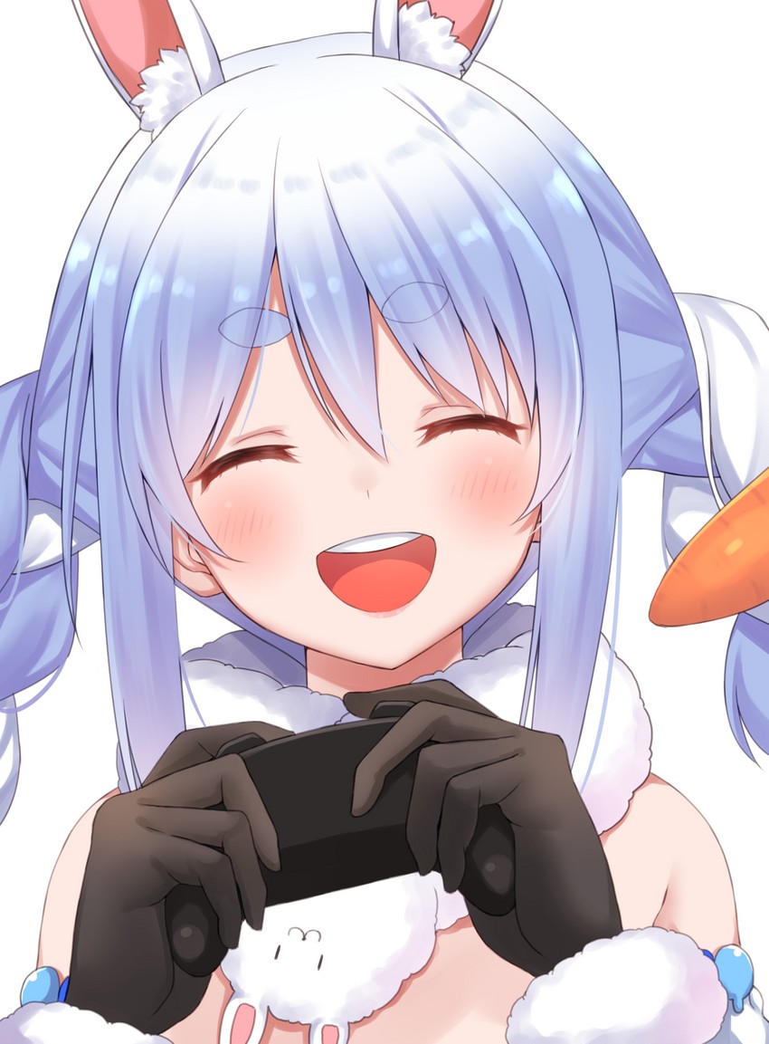 usada pekora and don-chan (hololive) drawn by ako_suke