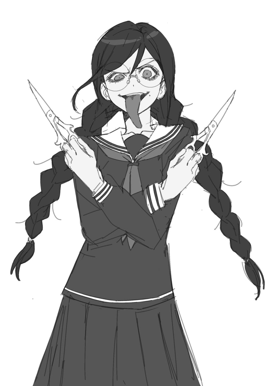 fukawa toko and genocider shou (danganronpa and 1 more) drawn by kona_ming