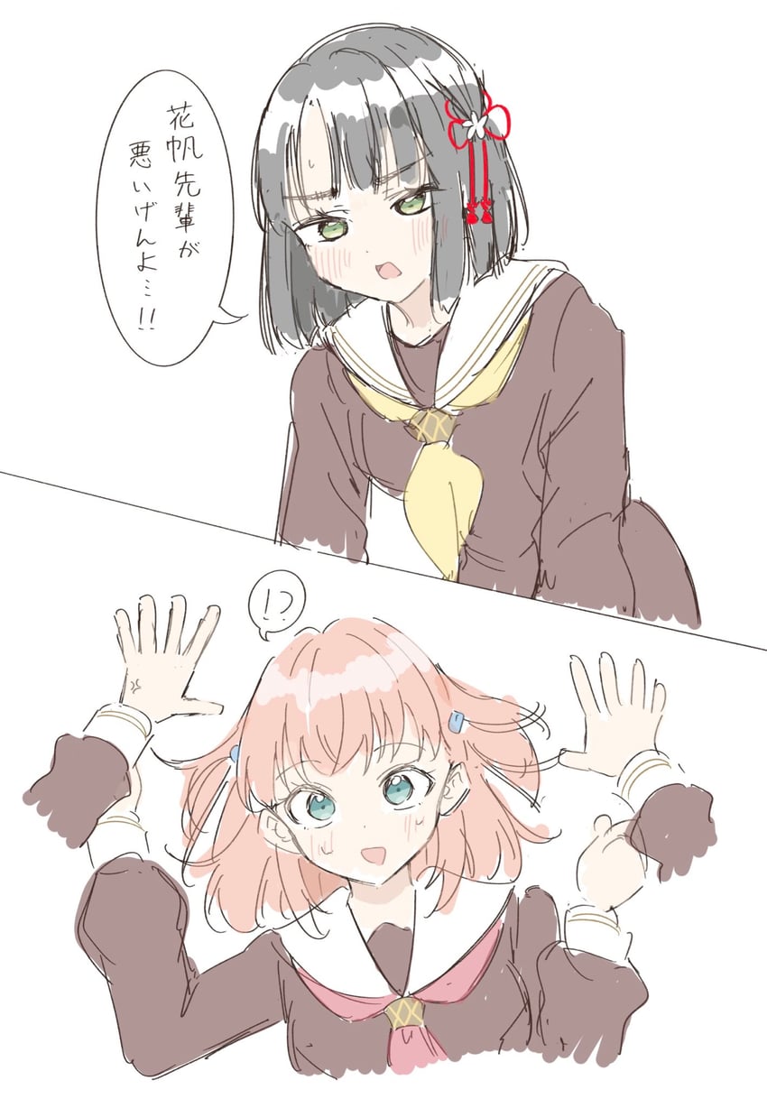 hinoshita kaho and momose ginko (love live! and 1 more) drawn by llkapital