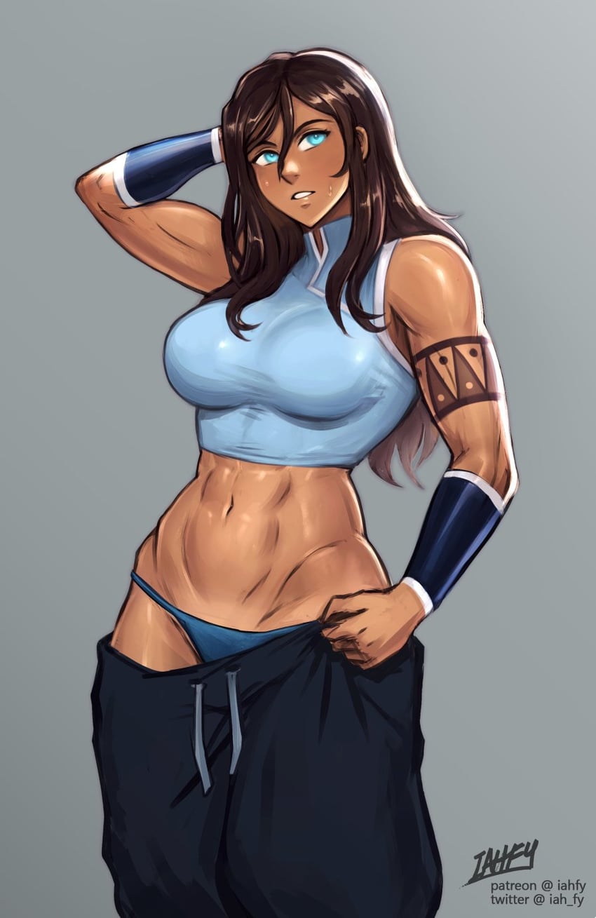 korra (avatar legends and 1 more) drawn by iahfy