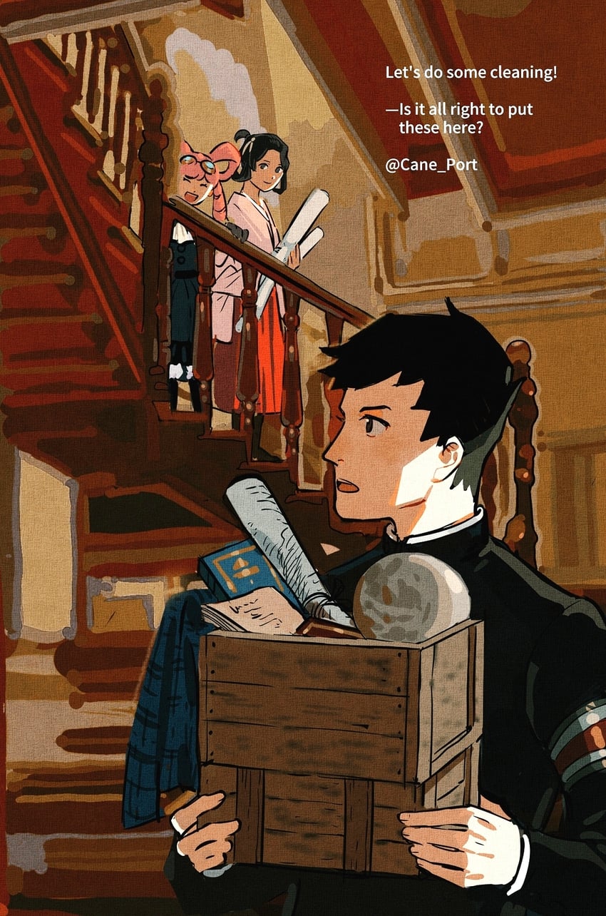 ryunosuke naruhodo, susato mikotoba, and iris wilson (ace attorney and 1 more) drawn by cane_port