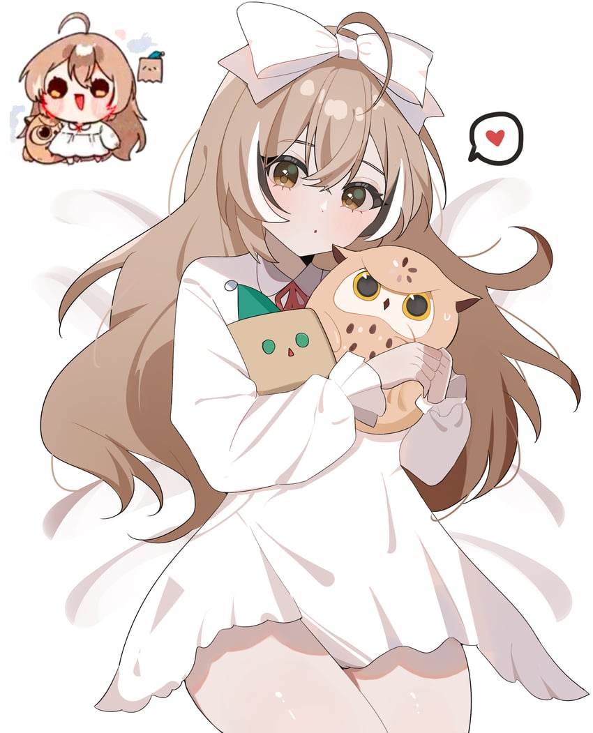 nanashi mumei, friend, and hootsie (hololive and 1 more) drawn by hana20000920