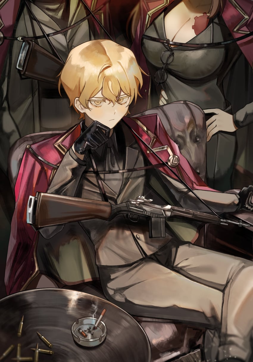 sinclair, rodion, and kalo (project moon and 2 more) drawn by famaruma