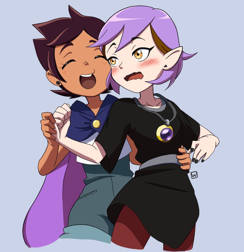 luz noceda and amity blight (the owl house) drawn by midnitew