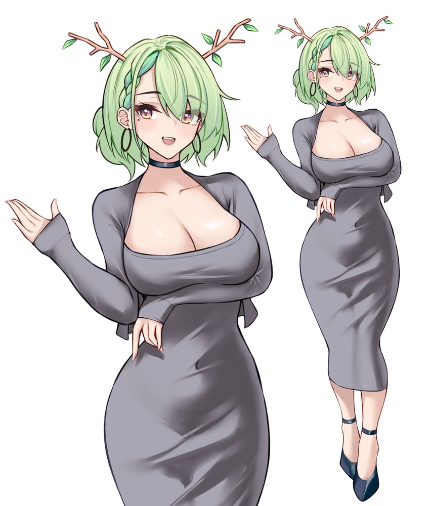ceres fauna (hololive and 1 more) drawn by parfait_desu