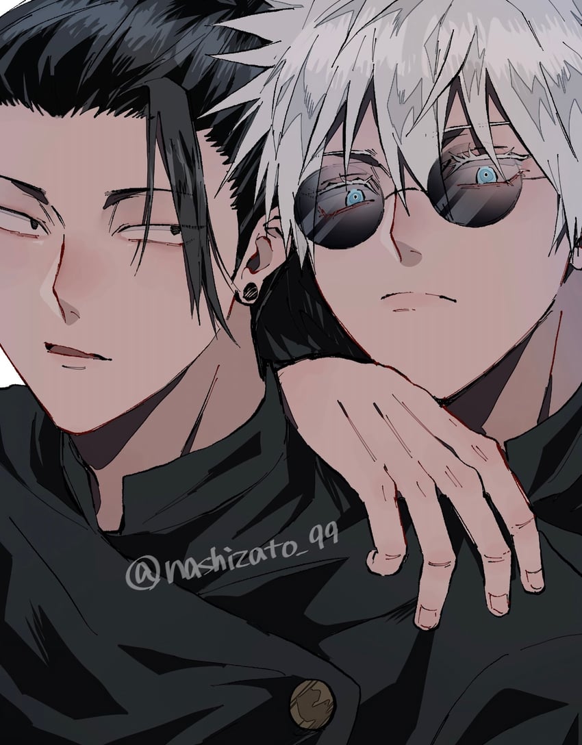 gojou satoru and getou suguru (jujutsu kaisen) drawn by nashizato_(99)